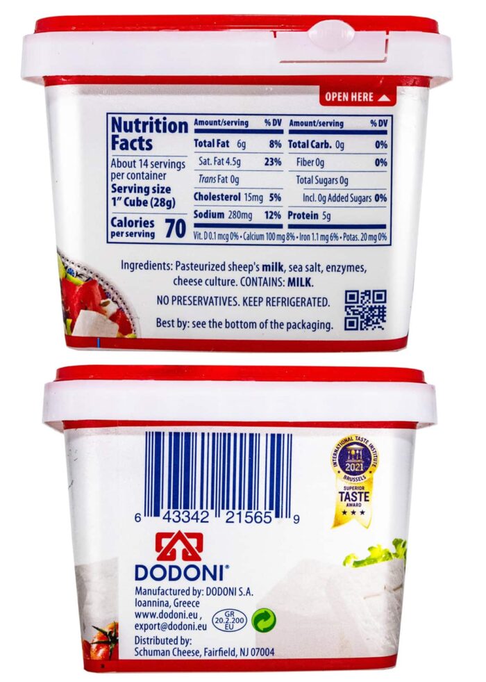 Dodoni Feta 1.38 lb - Image 2