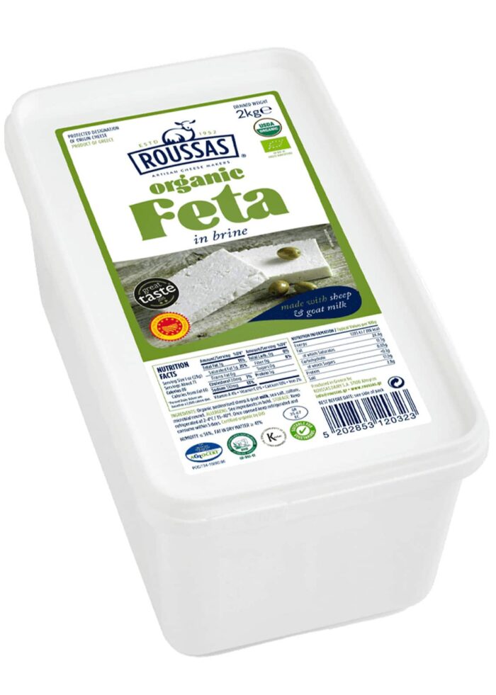 Roussas Organic Feta 4.4 lb